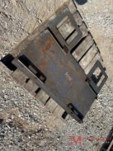 NEW SKID STEER WALK THRU BACKING PLATE