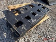 NEW 42" FORKS SKID STEER ATTACHMENT W/ 5' WIDE BACKING FRAME