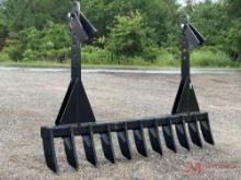 (1)NEW/UNUSED M5 EXTREME DUTY CRAWLER DOZER 11' HANG ON RAKE (D600/132-11)