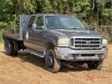 2002 FORD F-350 LARIETSUPER DUTY FLATBED TRUCK