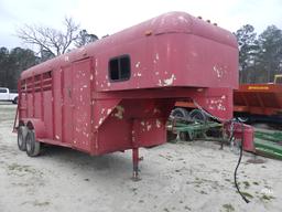 (2165) 6' x 18' Livestock Gooseneck (w/oTitle)