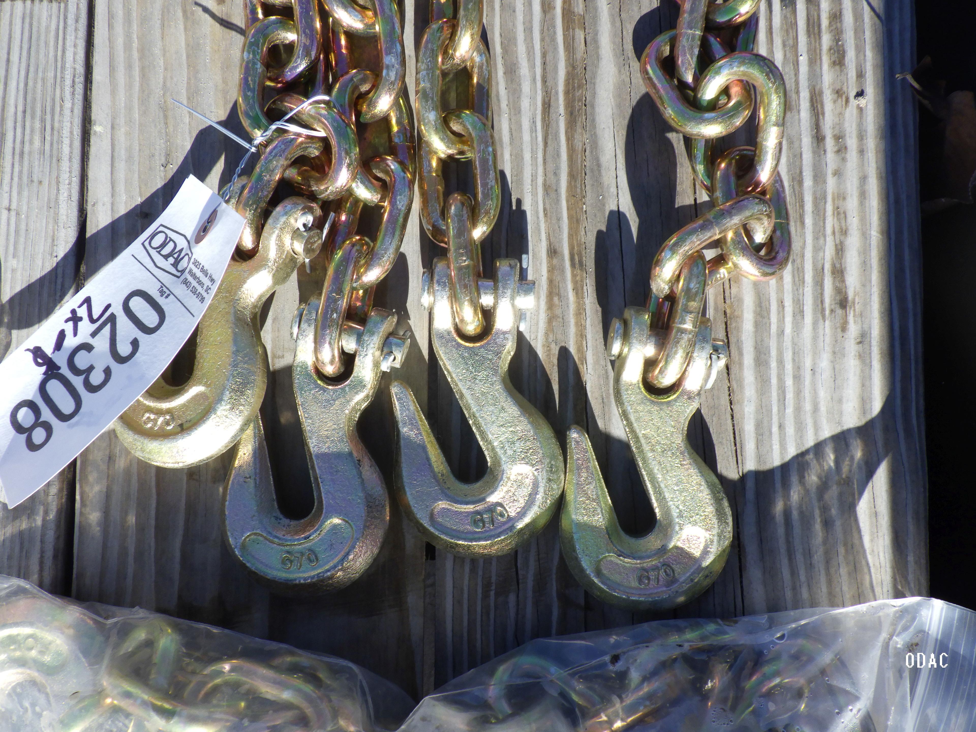 (2308) 20' 3/8" Grade 70 Chains (2x$)