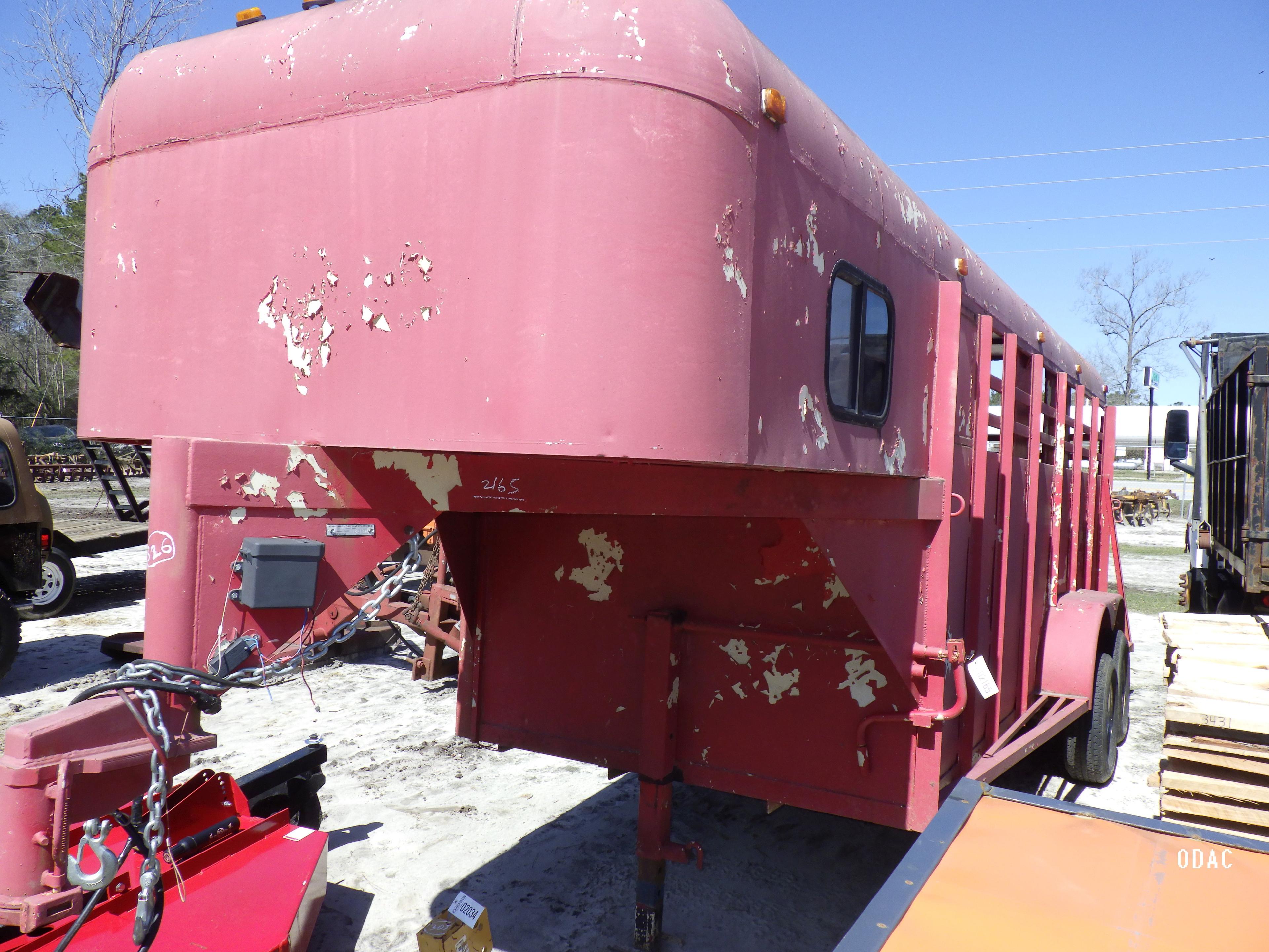 (2165) 6' x 18' Livestock Gooseneck (NO Title)