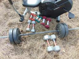 EXERCISE BIKE AND WEIGHTS