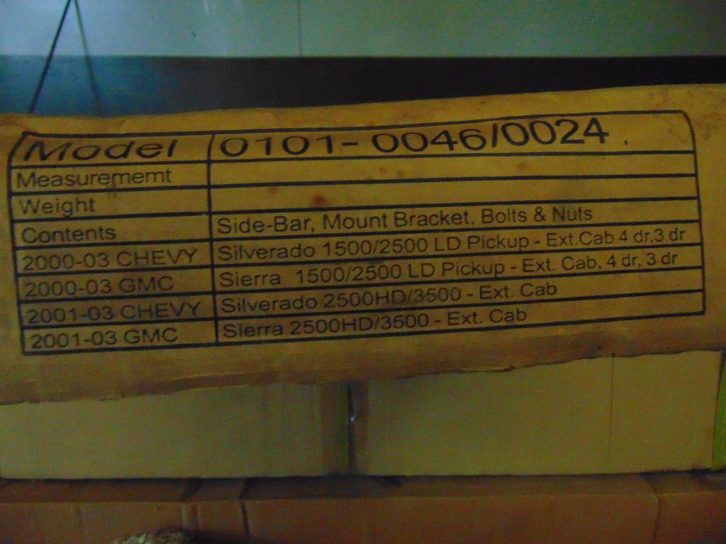 RAPTOR #0101-0046/0024 STEP RAILS,