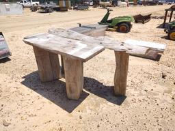 2 WOOD BENCHES