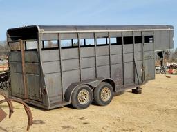 272 - 16' GOOSENECK STOCK TRAILER,