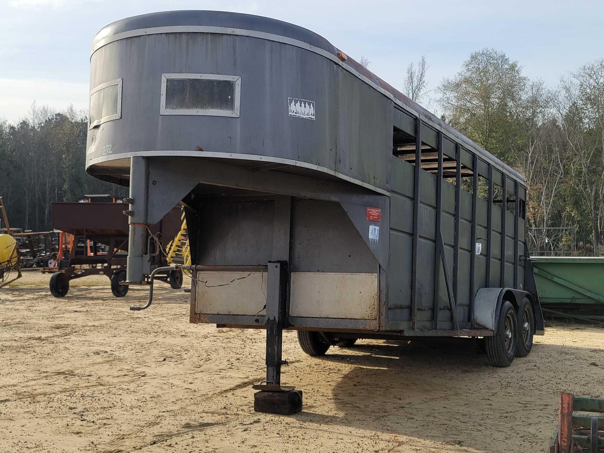 272 - 16' GOOSENECK STOCK TRAILER,