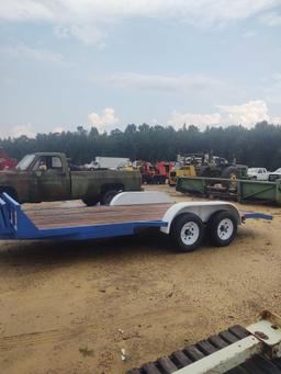235 - 82" X 18' DOVE TAIL TRAILER,*