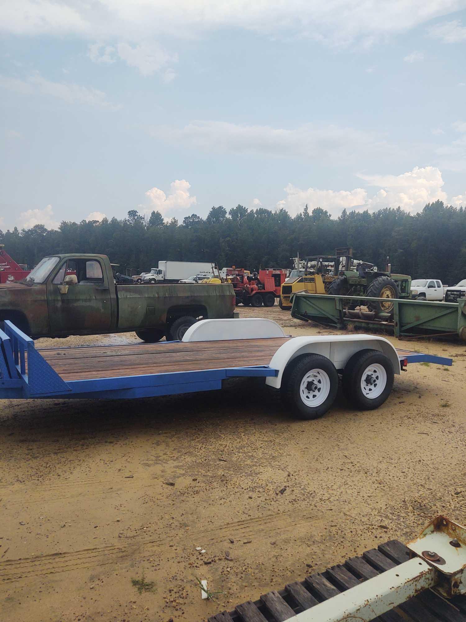 235 - 82" X 18' DOVE TAIL TRAILER,*