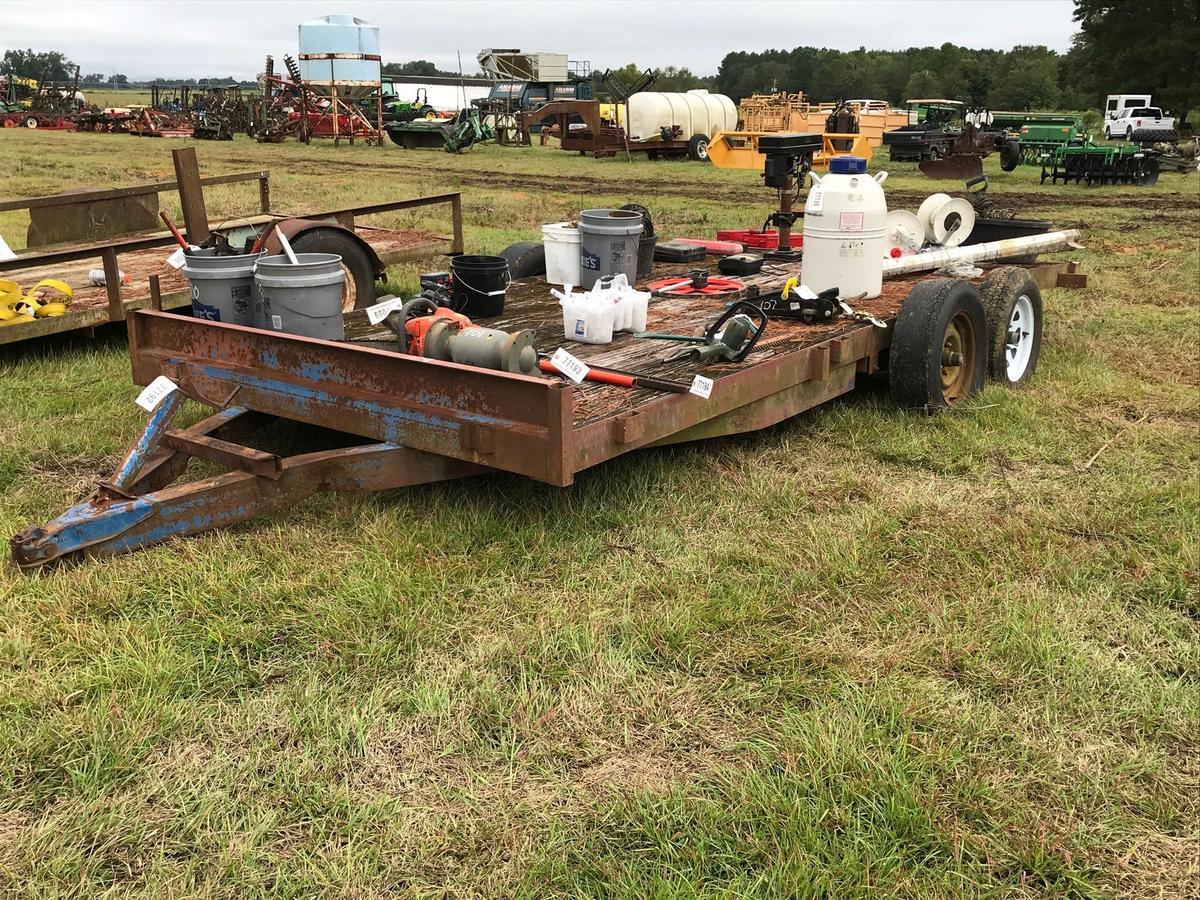 6 1/2' X 16' DOVE TAIL TRAILER,