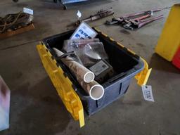 CONTAINER CONTAINING PCV PLUMBING PARTS
