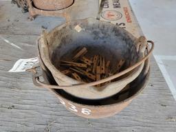 238 - CAST IRON POTS