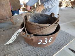 238 - CAST IRON POTS