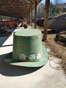 403 - LARGE METAL SHAMROCK HAT,