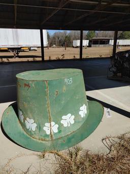403 - LARGE METAL SHAMROCK HAT,