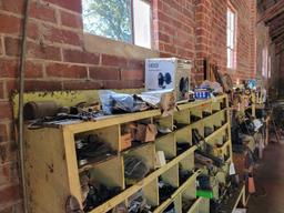 WOOD SHELF & CONTENTS