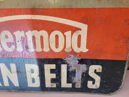 "PRE-STRETCHED THERMOLD FAN BELTS" SIGN