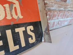 "PRE-STRETCHED THERMOLD FAN BELTS" SIGN
