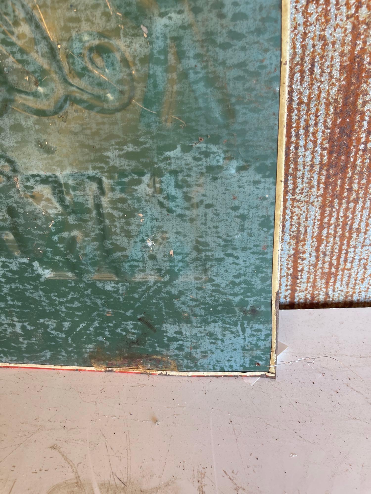 "HIGHER YIELDING KELLOGG'S" METAL SIGN