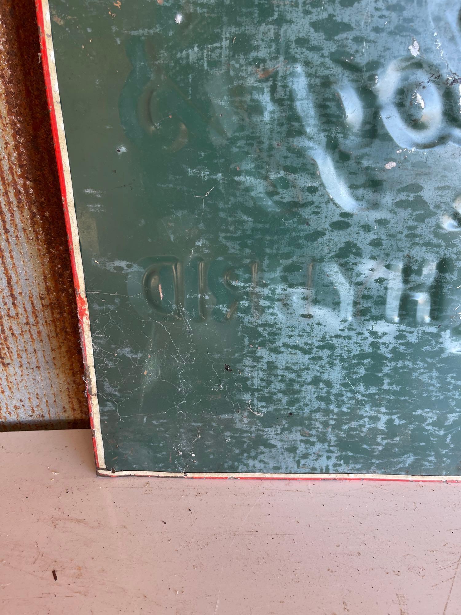 "HIGHER YIELDING KELLOGG'S" METAL SIGN