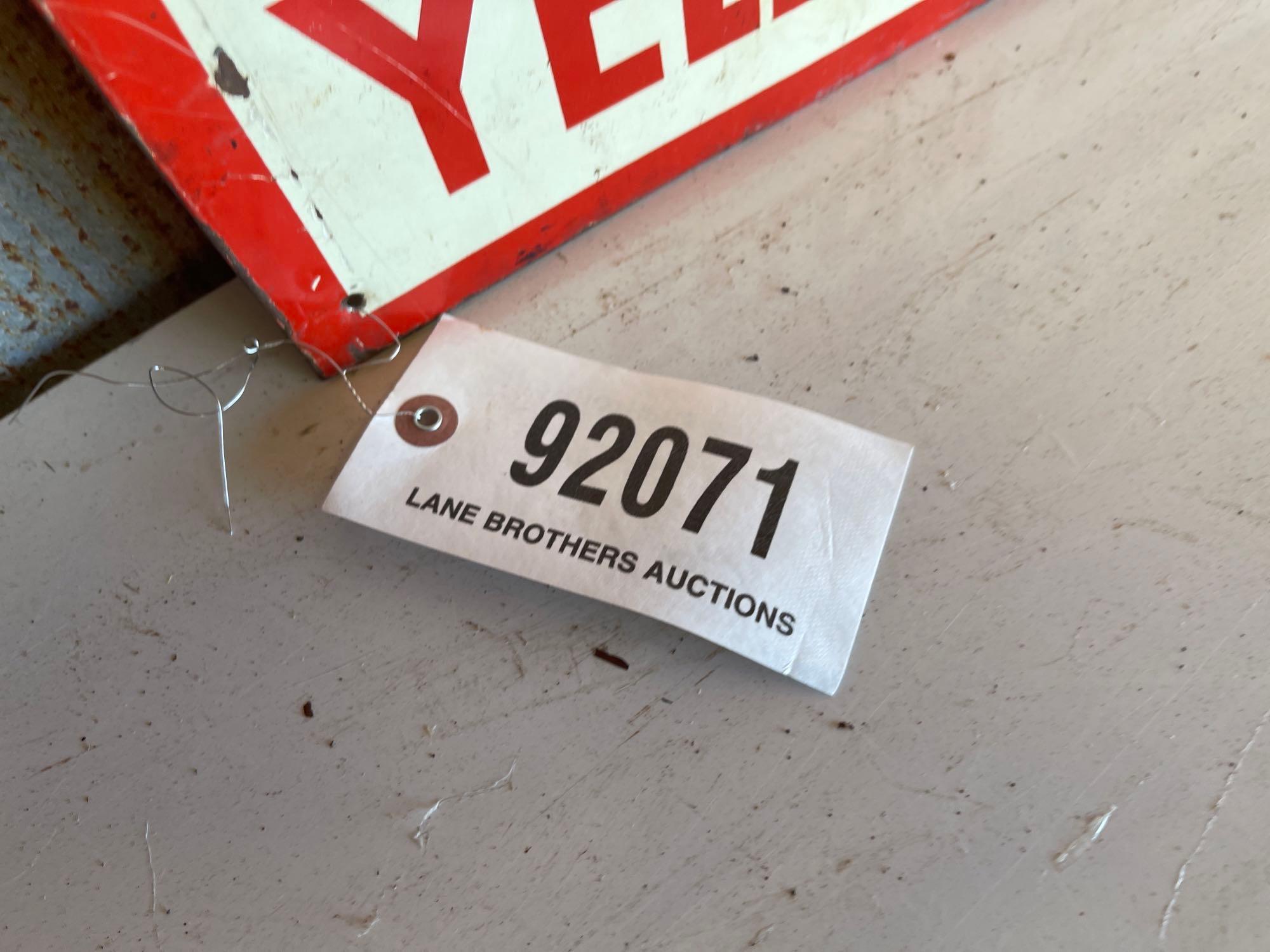 "HIGHER YIELDING KELLOGG'S" METAL SIGN