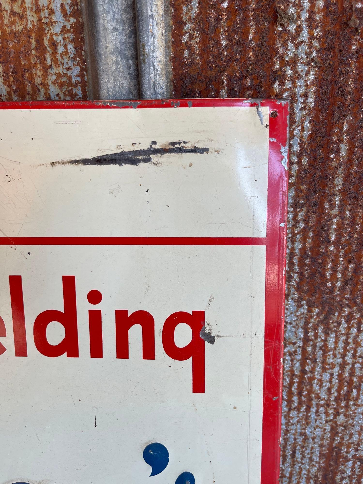 "HIGHER YIELDING KELLOGG'S" METAL SIGN