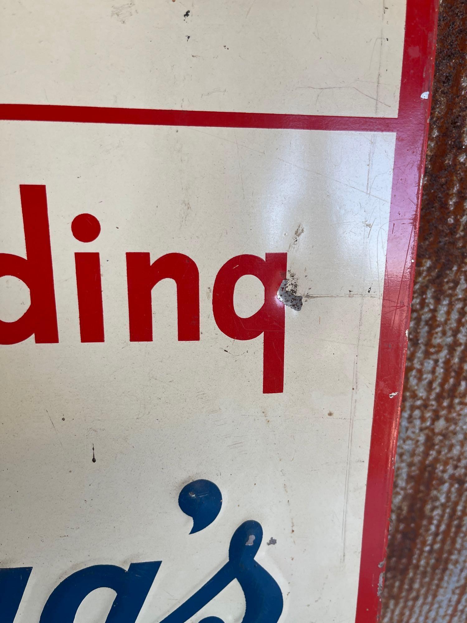 "HIGHER YIELDING KELLOGG'S" METAL SIGN