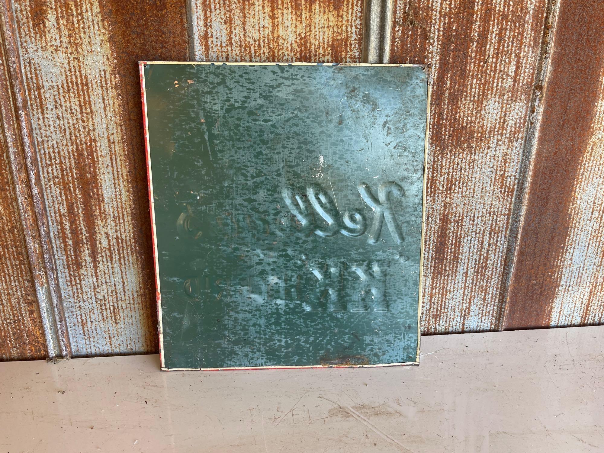 "HIGHER YIELDING KELLOGG'S" METAL SIGN