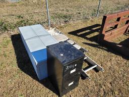 2 - LADDERS & 2 - STORAGE CABINETS