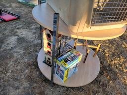 DOG BOX, TABLE, PAINT SPRAYER