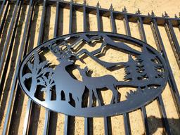 880 - ABSOLUTE - NEW 20' DBL WROUGHT IRON GATE