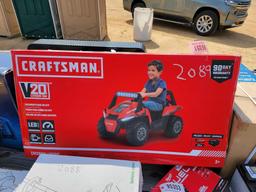 2089 - CRAFTSMAN RIDE ON UTV TOY