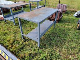2194 - STEEL WORK BENCH ON CASTORS