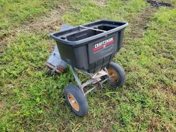 2257 - CRAFTSMAN PULL TYPE SPREADER & FERT. HOPPER