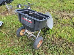 2257 - CRAFTSMAN PULL TYPE SPREADER & FERT. HOPPER