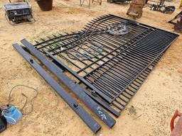 2073 - ABSOLUTE - 20' X 8' WROUGHT IRON GATE