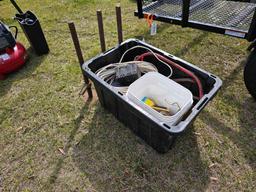 2291 - 1 - TOTE FULL OF MISC & 3 JACKS