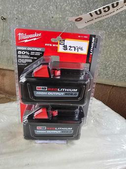 180 - MILWAUKEE HIGH OUTPUT BATTERIES (2 PK)