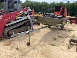 207 - LOWE 1436 ALUM BOAT & TRAILER