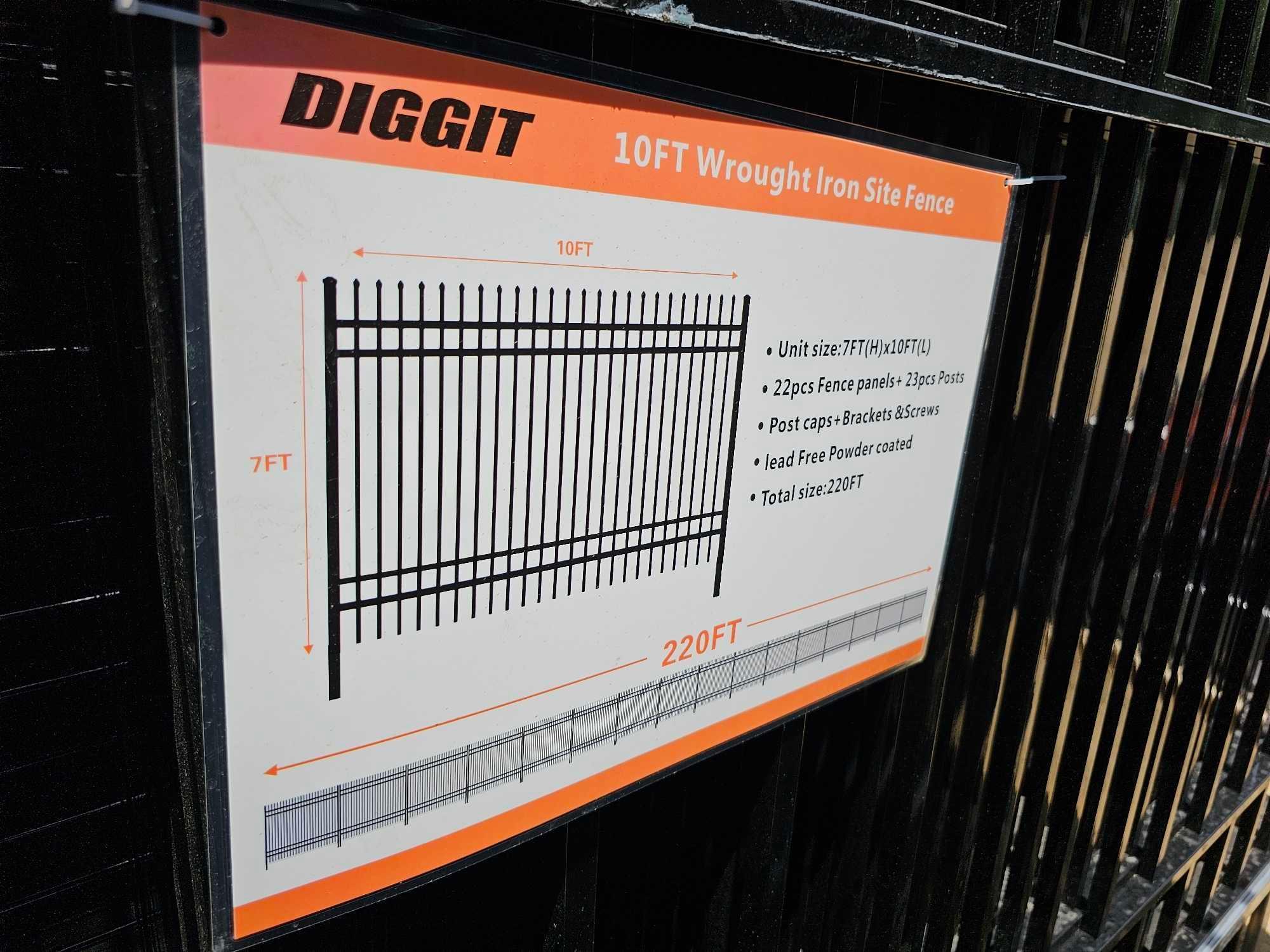 580 - ABSOLUTE - 220' WROUGHT IRON FENCE