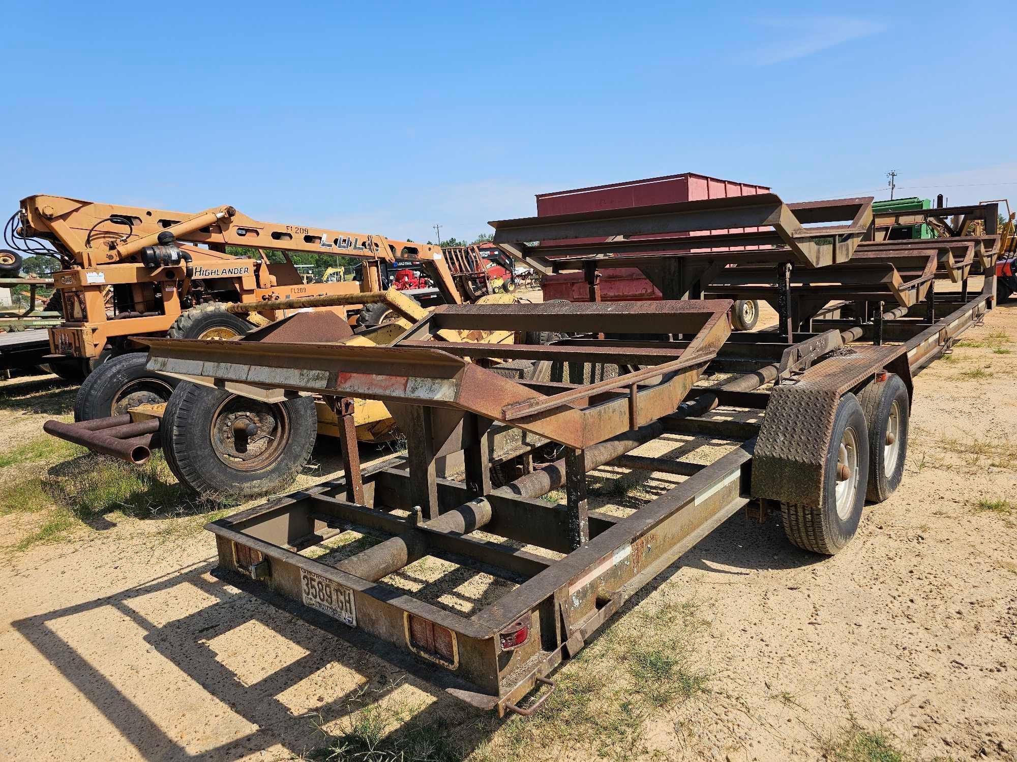 844 - 1998 GOOSENECK SIDE DUMP HAY TRAILER