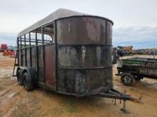 987 - 6.5 X 15' STOCK COVERED TRAILER