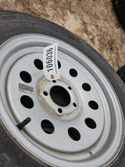 172 - 2 - ST205/75 D15 TIRES ON 5 LUG RIMS