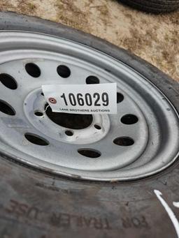 178 - 2 - ST225/75 D15 TIRES ON 6 LUG RIMS