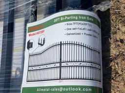 215 - ABSOLUTE - 20' X 7' DOUBLE IRON GATE