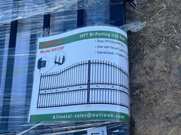 216 - ABSOLUTE - 20' X 7' DOUBLE IRON GATE