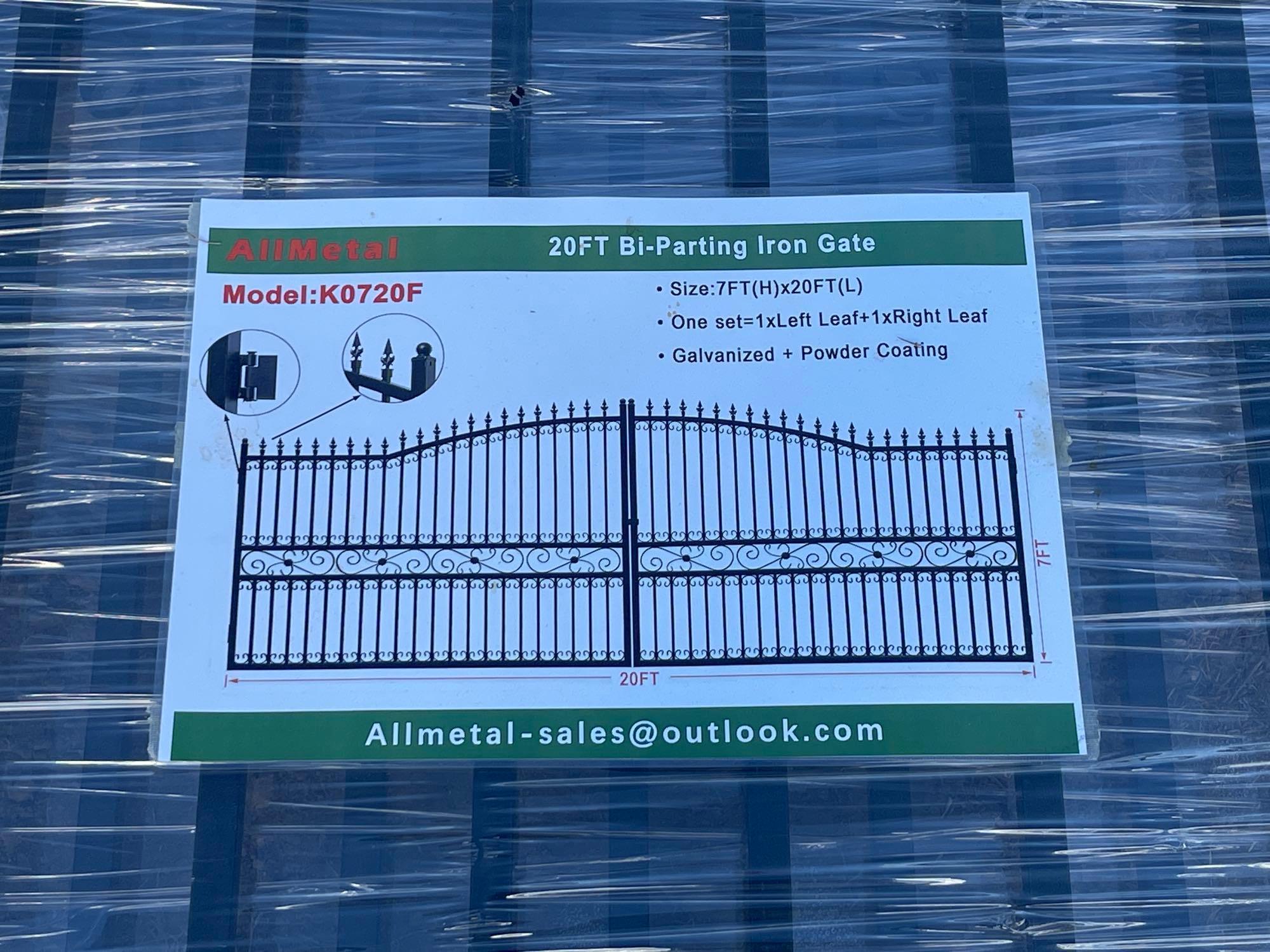 218 - ABSOLUTE - 20' X 7' DOUBLE IRON GATE
