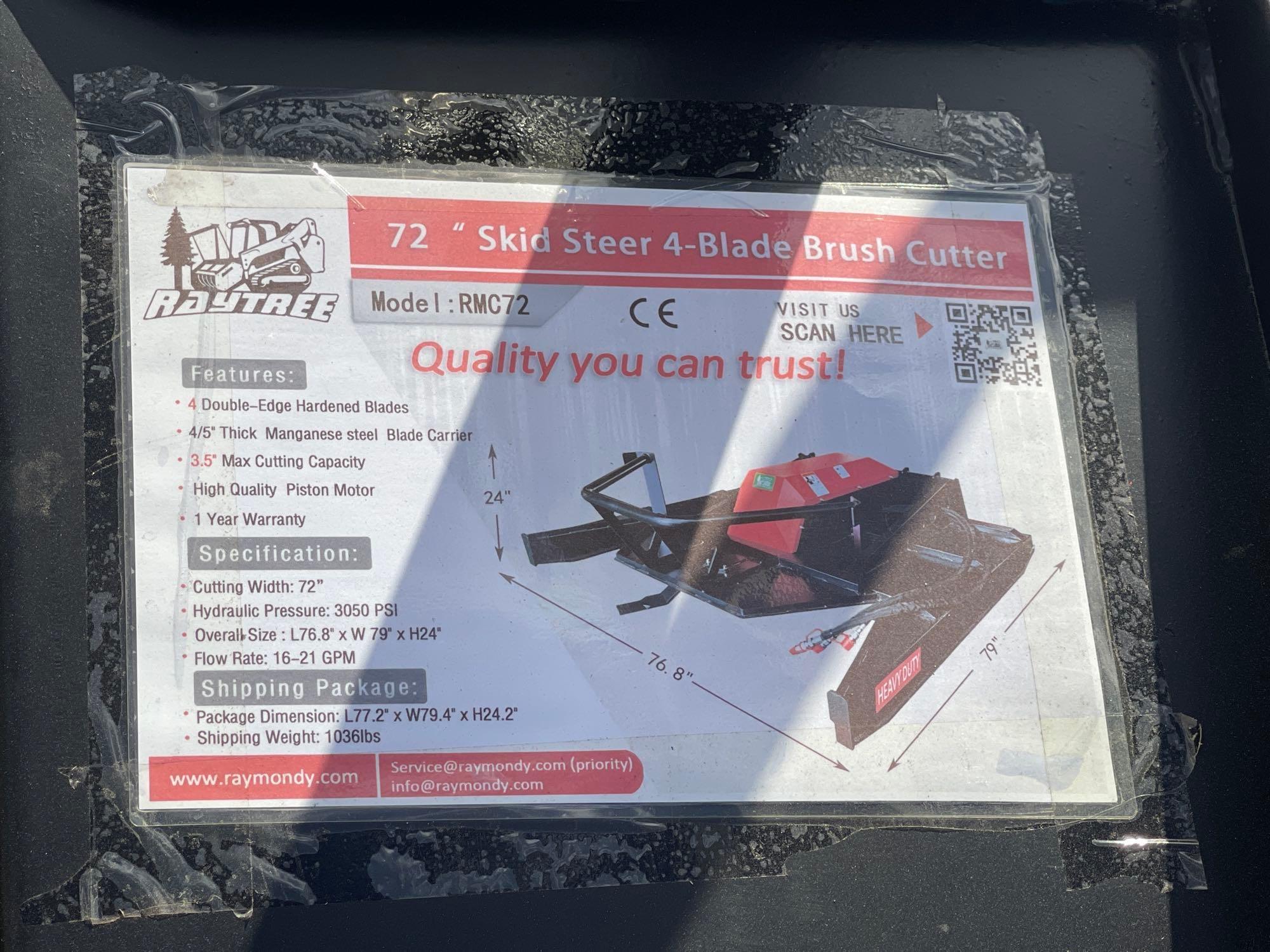 256 - ABSOLUTE - 72" RAYTREE 4 BLADE BRUSH CUTTER