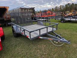 814 - ABSOLUTE - NEW 76" X 10' DOVE TAIL TRAILER